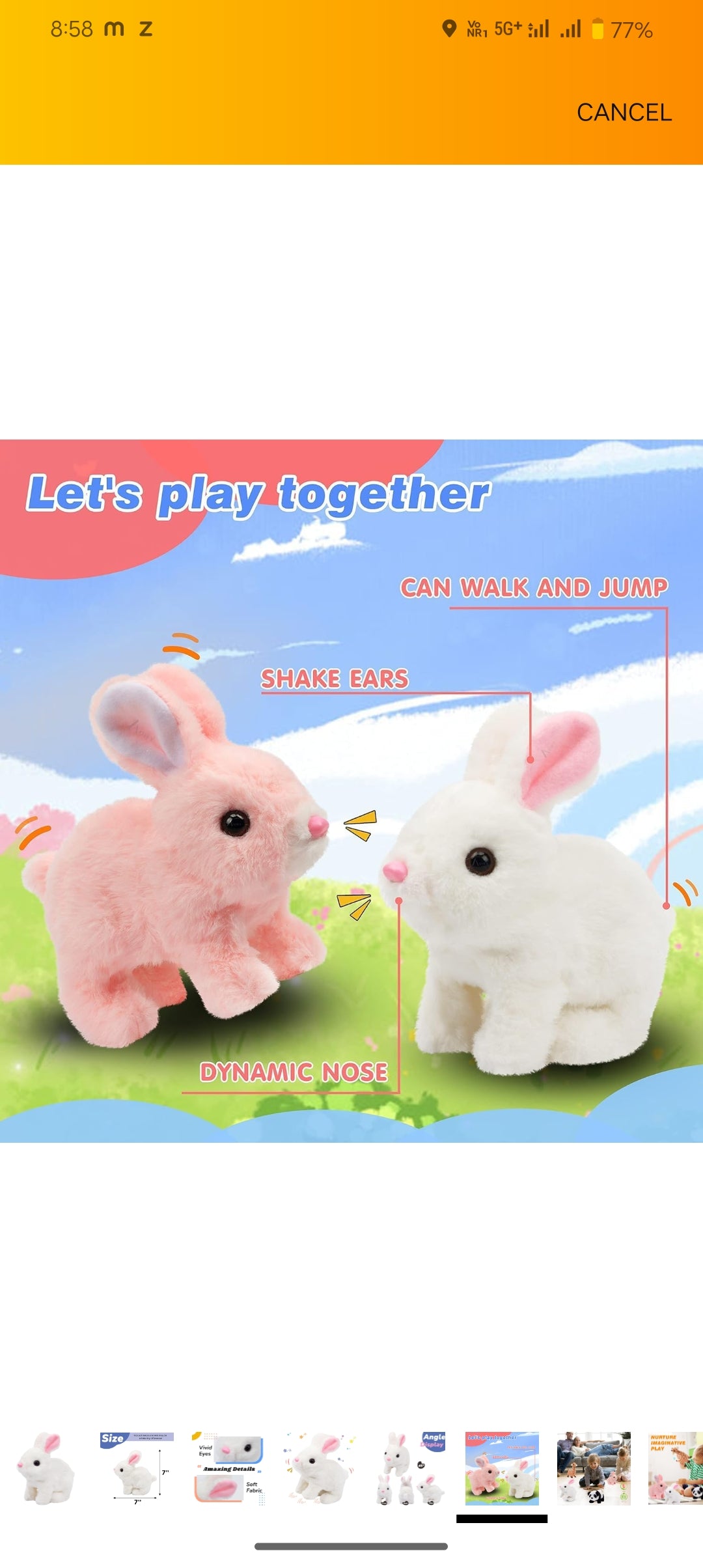 HappyHops"" Jumping Rabbit Toy